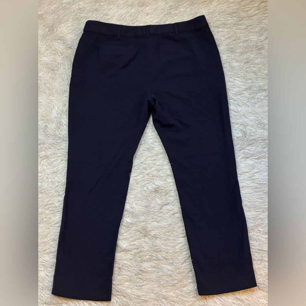 Tory Burch Navy Blue Women’s Ankle Pants 99% Wool/Laine With Pockets Size 12